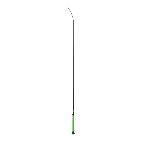 Weaver Livestock Basic Pig Whip with lime-green leather shaft for precise show control