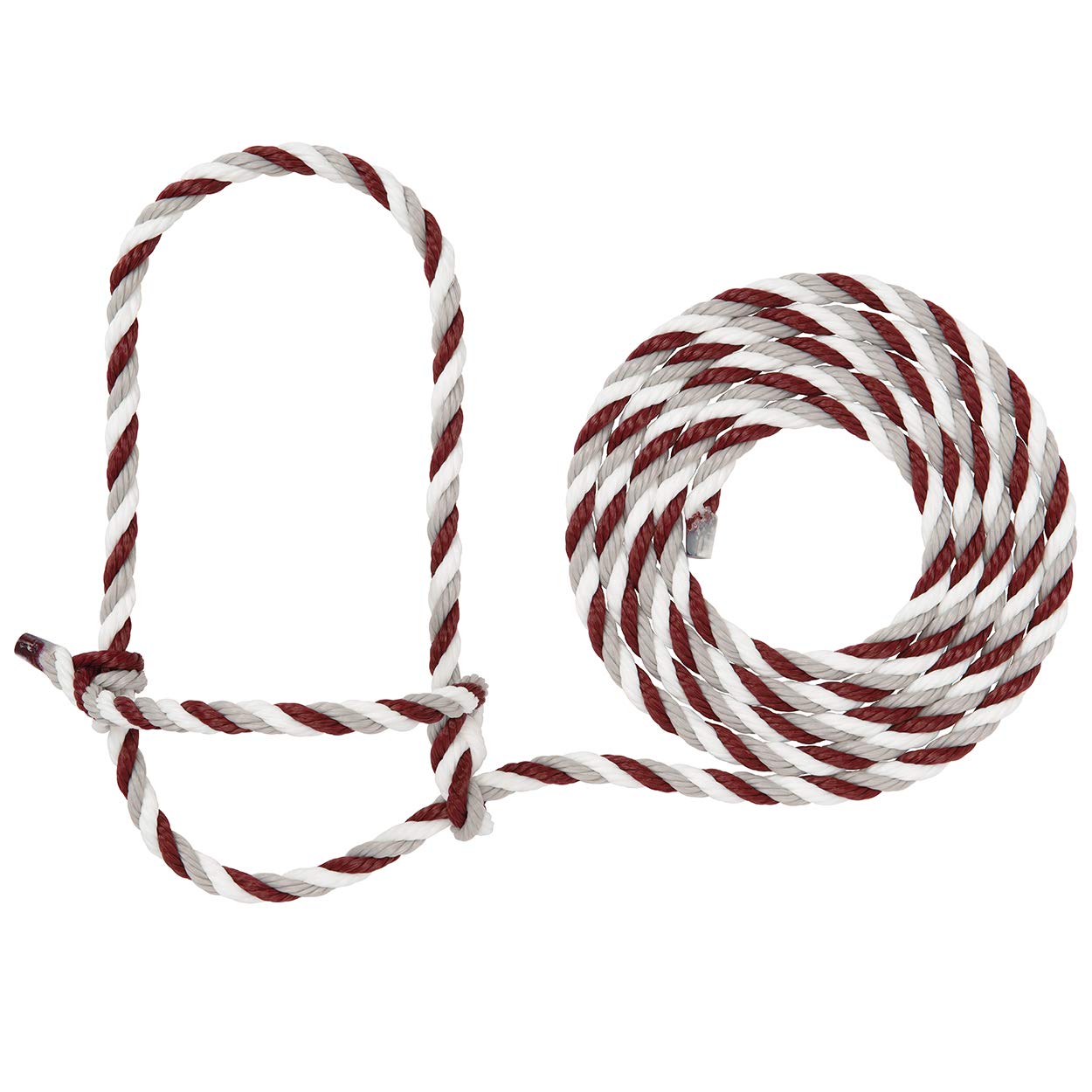 Weaver Livestock braided poly rope cattle halter for gentle leading and reliable control in daily tasks.
