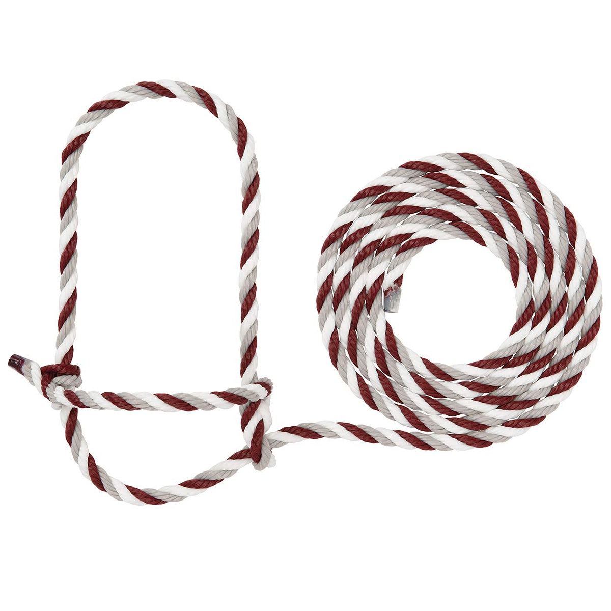 Weaver Livestock braided poly rope cattle halter for gentle leading and reliable control in daily tasks.