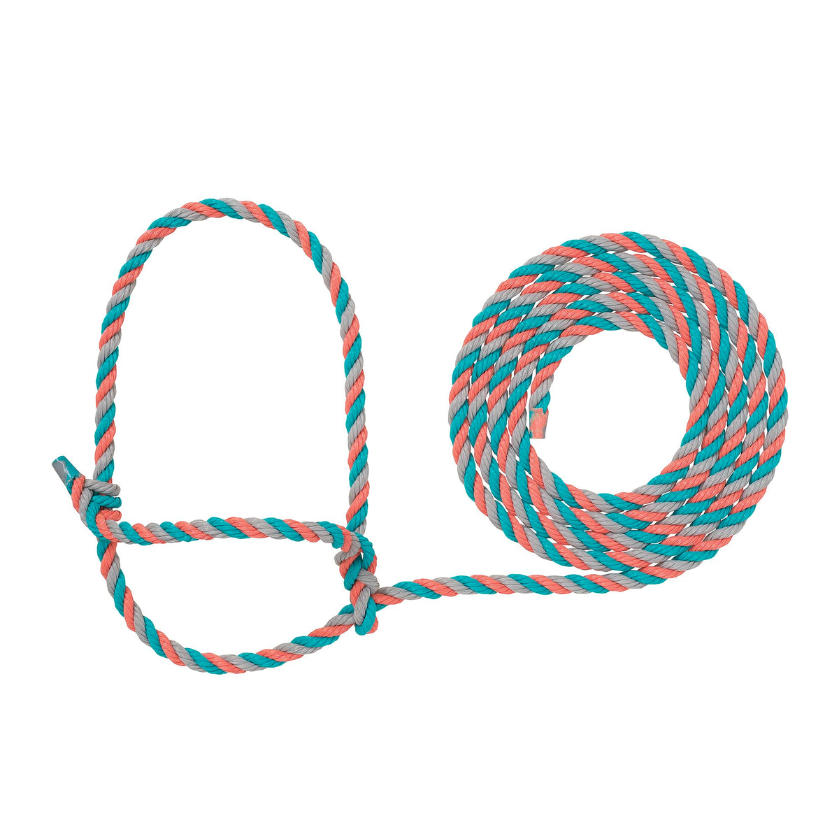Weaver Livestock braided-poly rope halter for cattle offers durable daily handling.