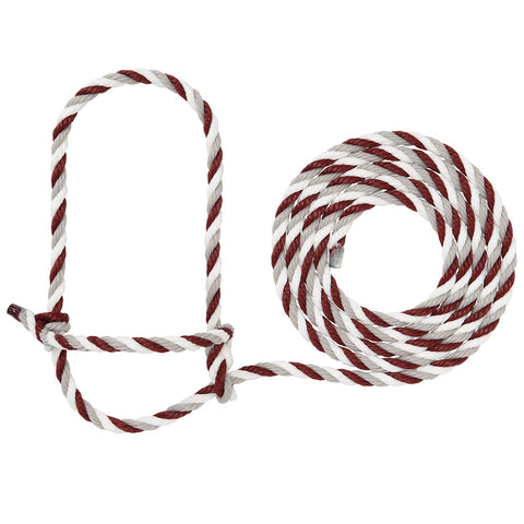 Weaver Livestock braided poly rope cattle halter for gentle leading and reliable control in daily tasks.