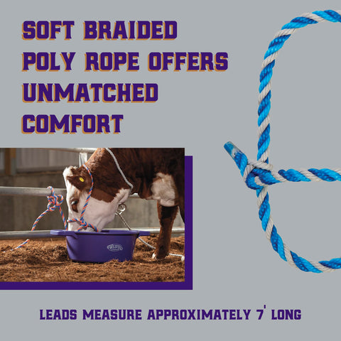 Weaver Livestock 7-foot lead included for easy guiding of cows and calves.