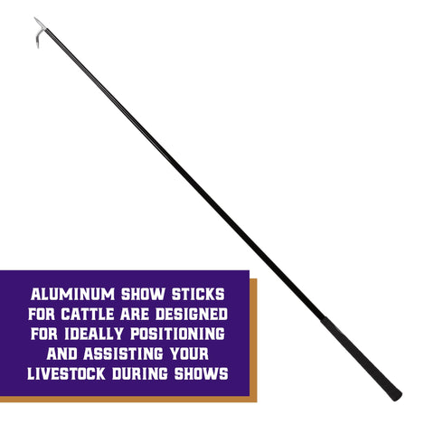 Weaver Livestock comfort grip rubber handle enhances steady guiding during long shows.