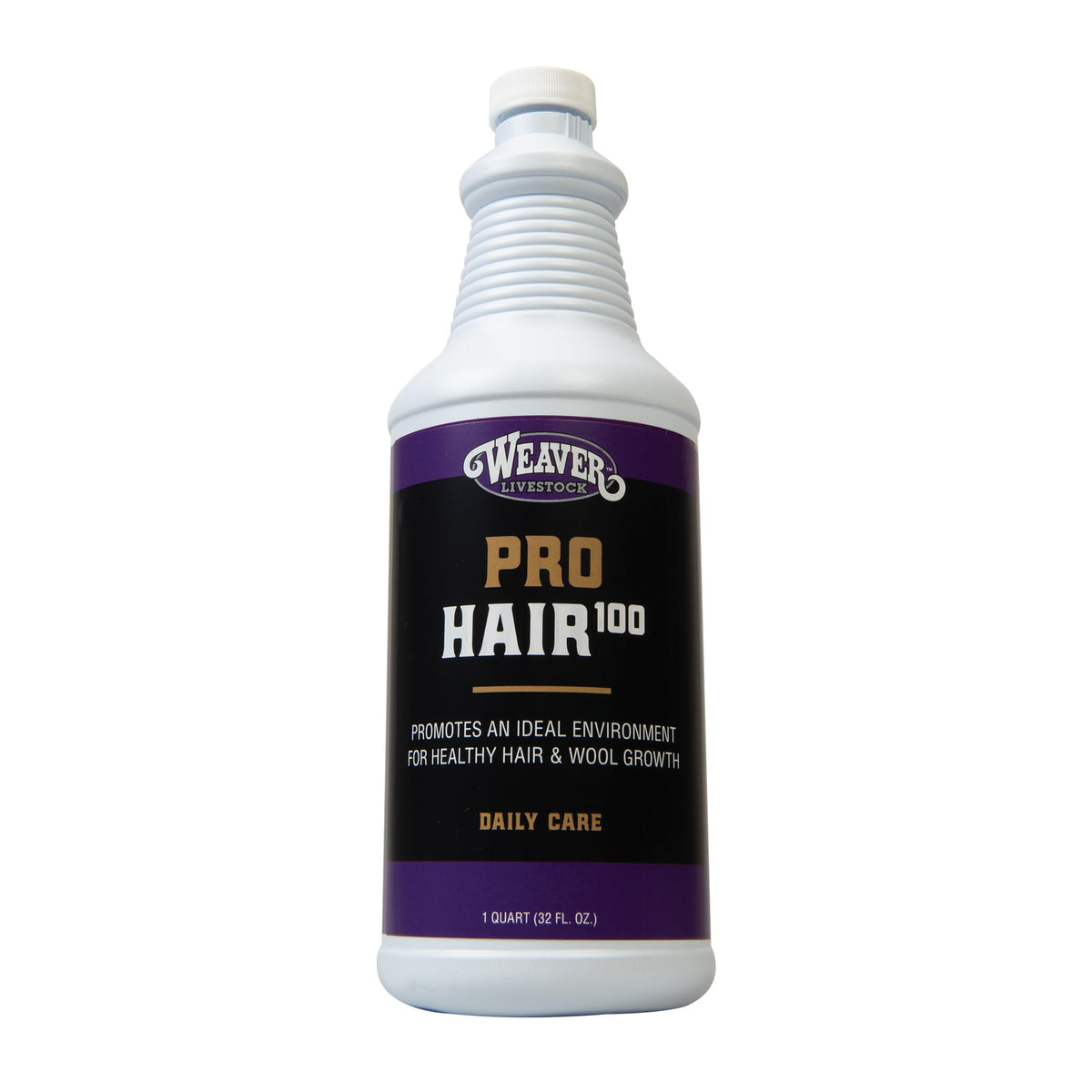Weaver Livestock ProHair100 bottle pour for easy daily coat conditioning.