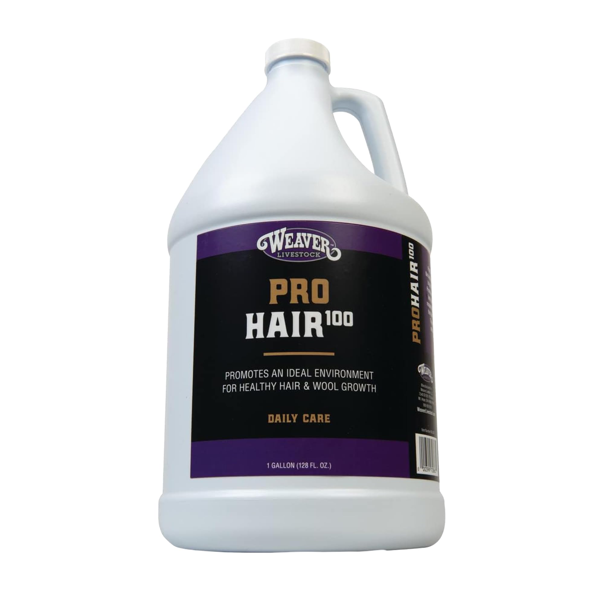 Weaver Livestock ProHair100 coat conditioner bottle for daily grooming.