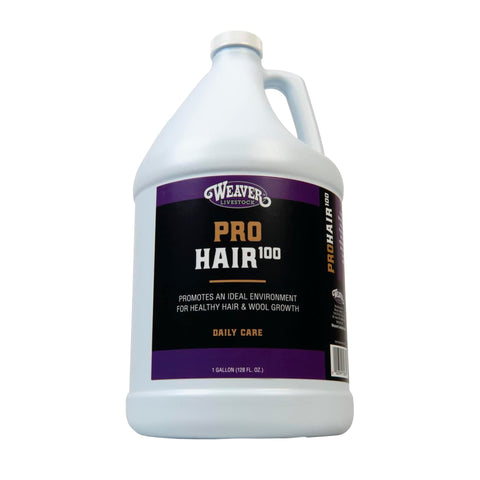 Weaver Livestock ProHair100 coat conditioner bottle for daily grooming.