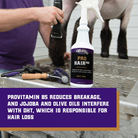Weaver Livestock ProHair100 coat-gloss shot suggests a healthier, shinier coat.