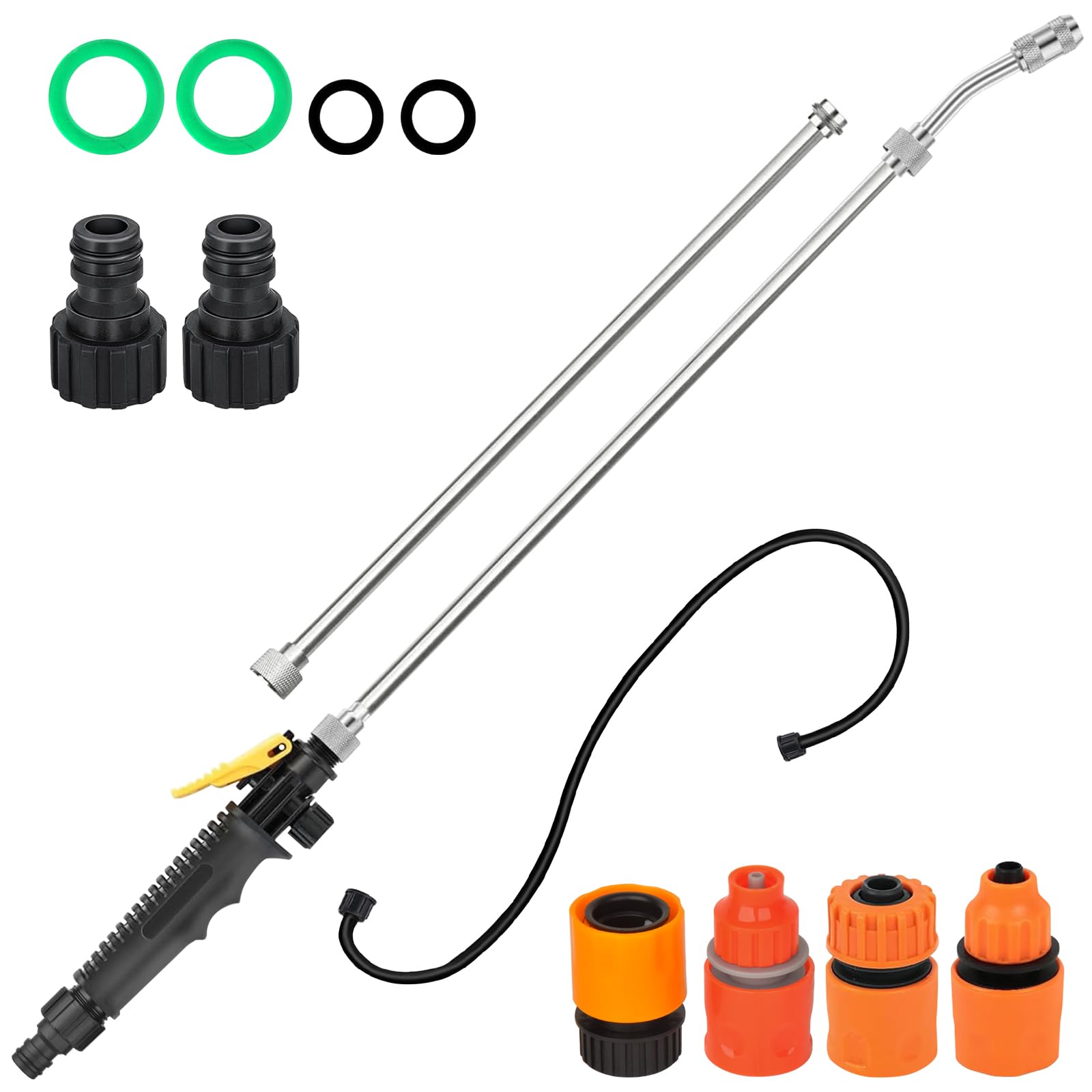 Weazinck 28-inch stainless steel sprayer wand for durable, long-term yard watering.