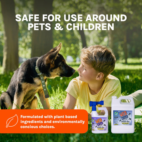 Web Eater provides outdoor coverage on patio corners and sheds to keep cobwebs away.