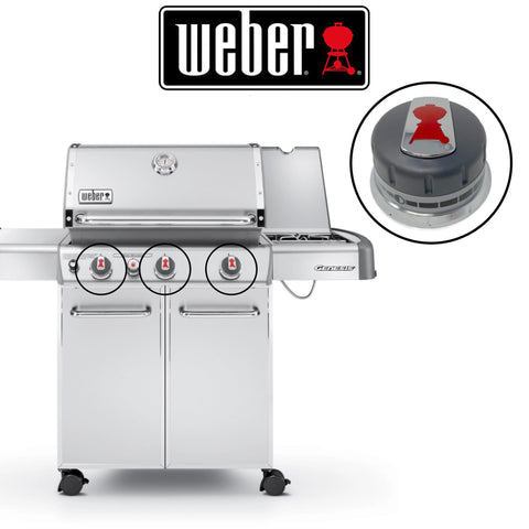 Weber 88848 burner knobs installed on Genesis grills.