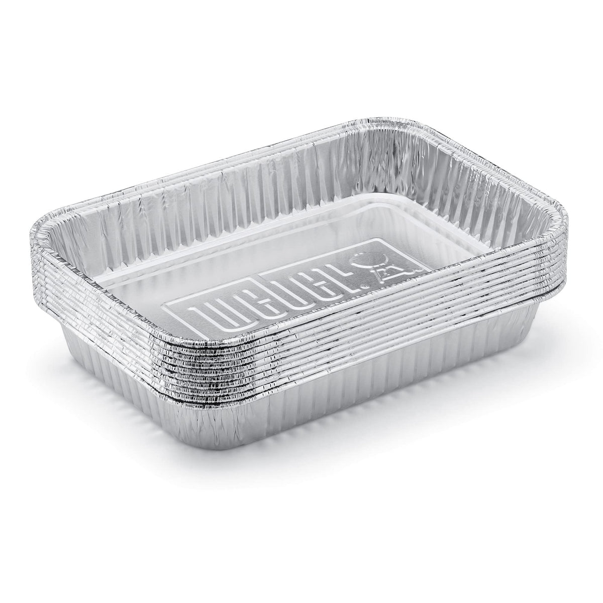 Weber aluminum drip pans 10-pack for easy grease disposal and quick cleanup