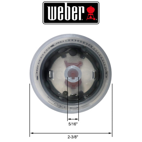 Weber knob visibility aids safer adjustments during evening cooks