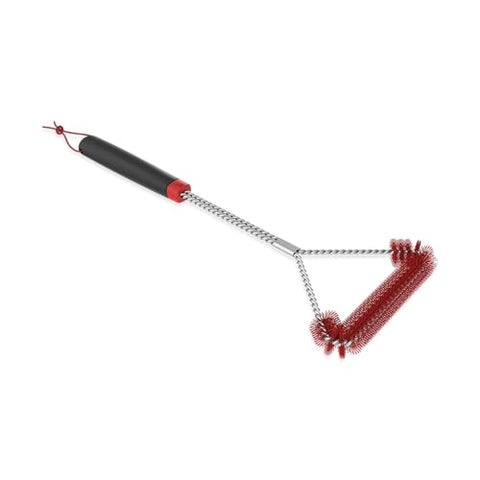 Weber nylon bristle grill brush delivers heavy-duty cleaning without shedding.