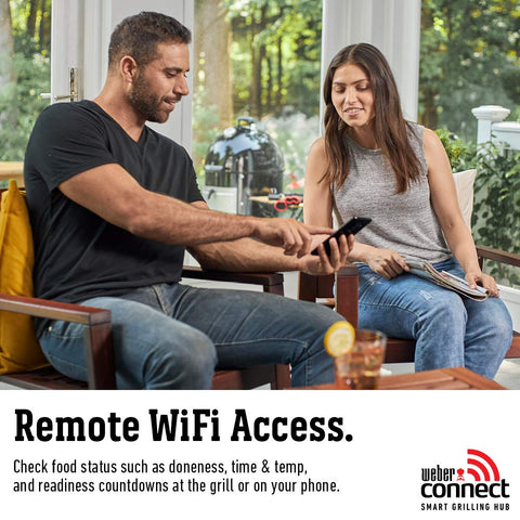 Weber Connect Smart Grilling Hub ready-to-serve signal aids meal planning.