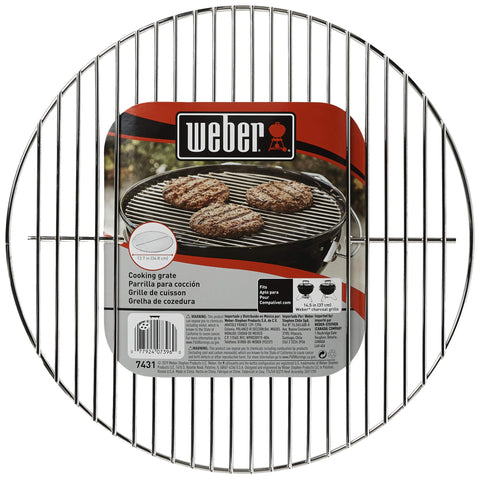 Weber cooking grate out-of-carton dimensions 13.7x13.7x0.3 in for quick checks