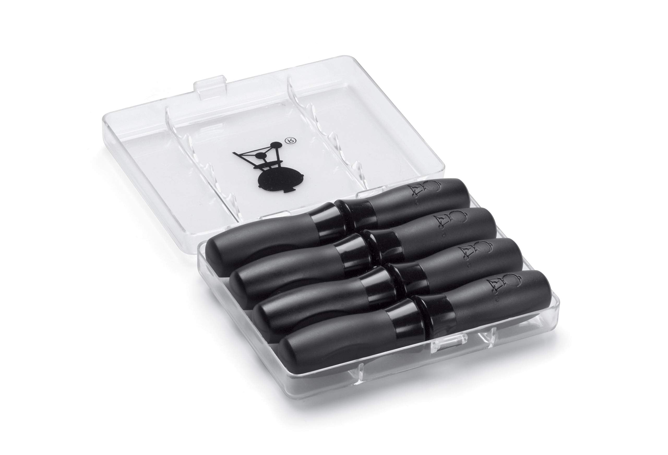 Weber corn pick set in black with nylon grips for secure grilling handling.