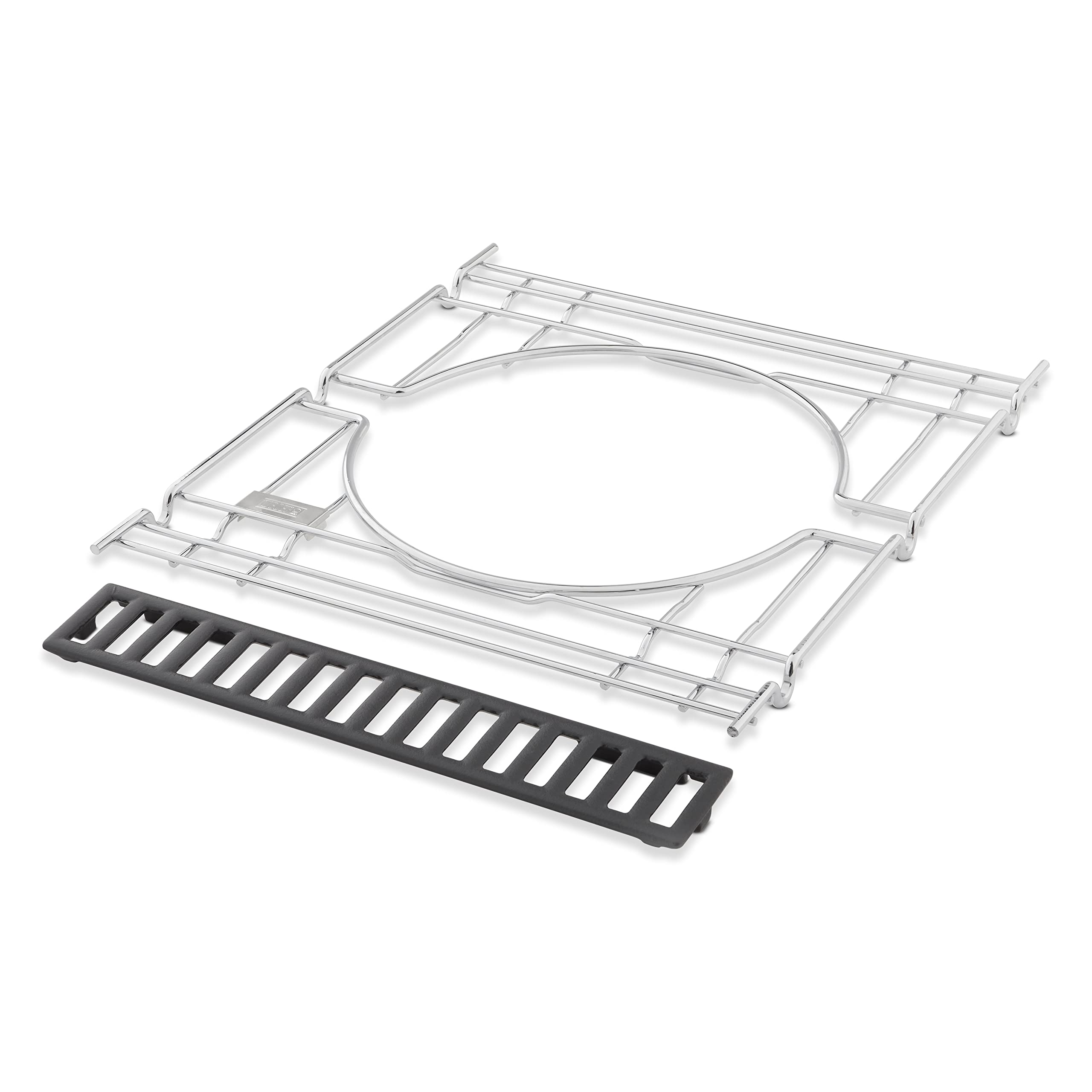 Weber Crafted Genesis frame insert assembly demonstrates easy integration with the right-side grate.