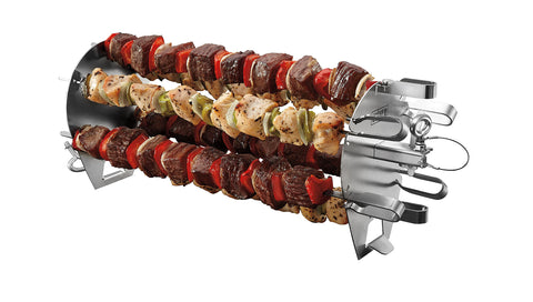 Weber Crafted Rotisserie Skewers are dishwasher safe and built from stainless steel.