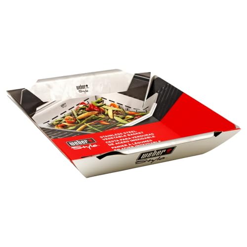 Weber Deluxe Grilling Basket seafood keeps delicate pieces intact on the grill.