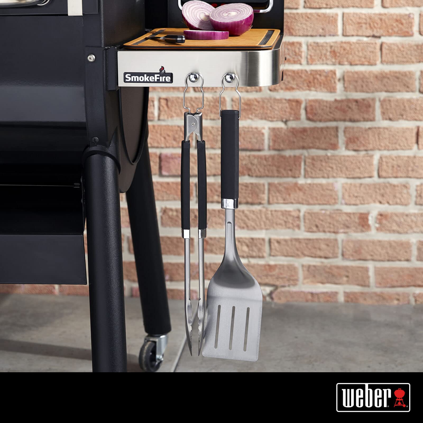 Weber durable stainless-steel grilling tools ready for heavy use