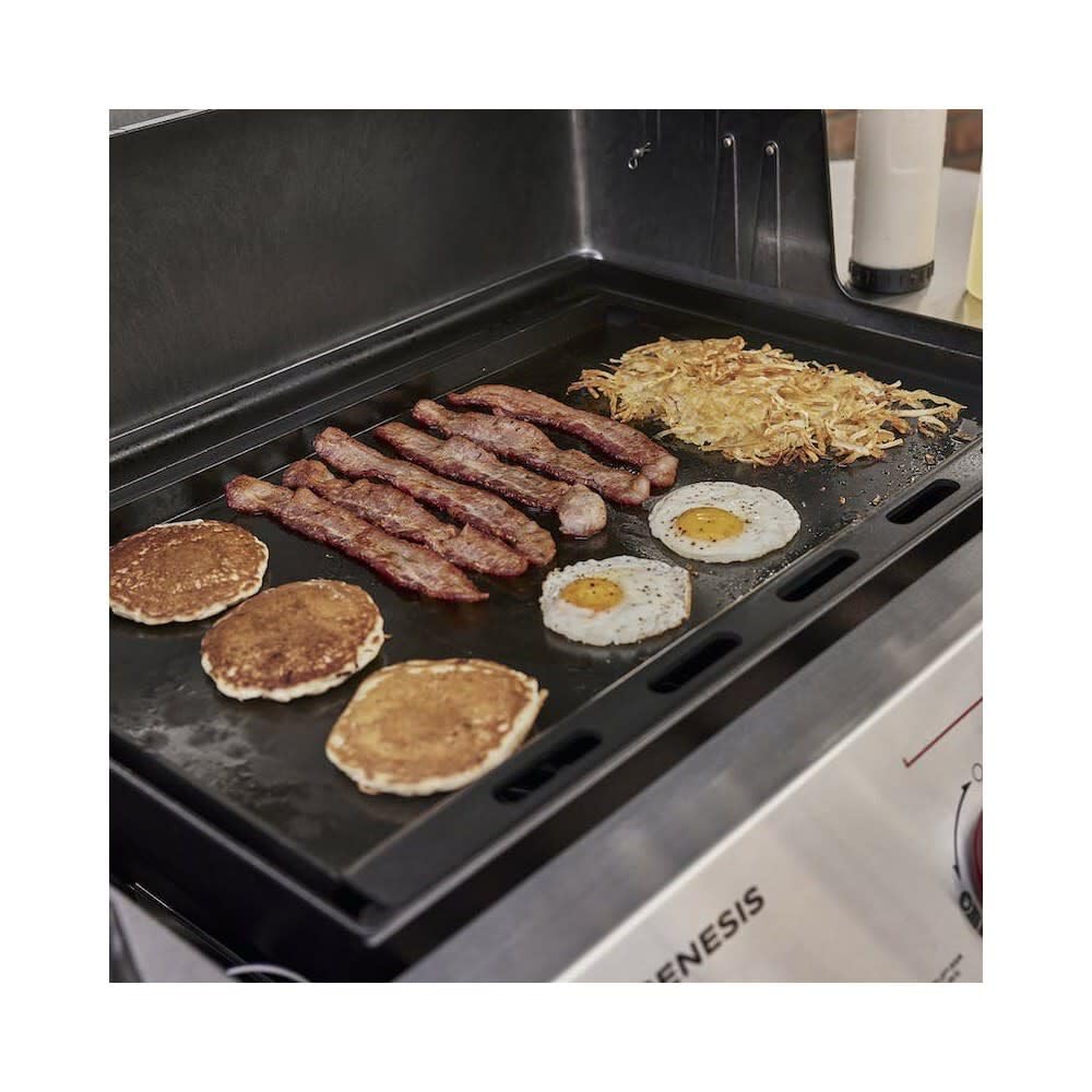 Weber edge-to-edge heat delivers uniform searing across the entire griddle surface