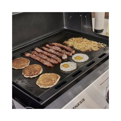 Weber edge-to-edge heat delivers uniform searing across the entire griddle surface