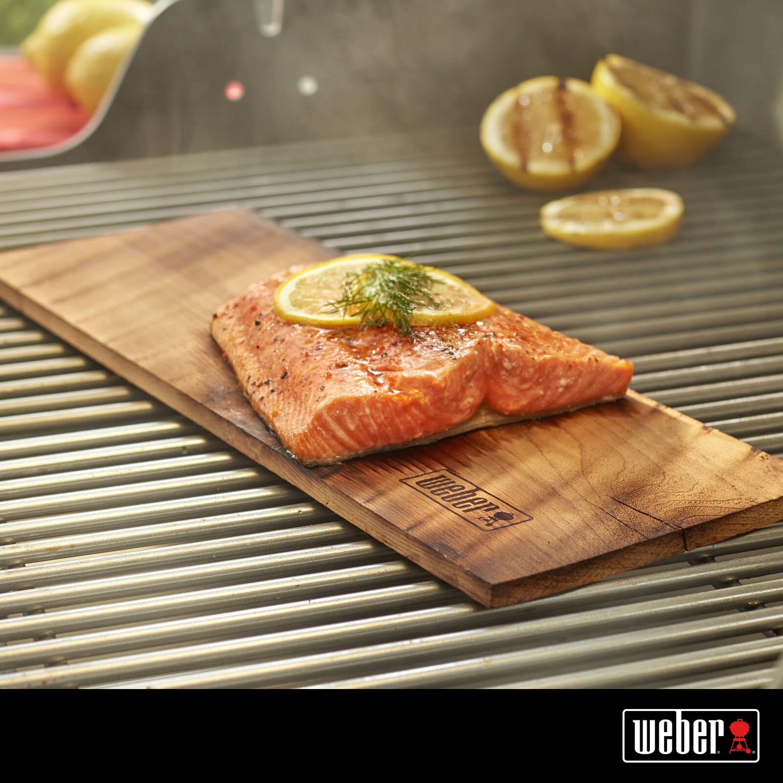 Weber Firespice Cedar Planks uncooked wood slices for grilling