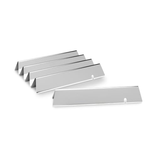 Weber Flavorizer bars close-up; durable stainless steel; catches drippings and adds smoky notes