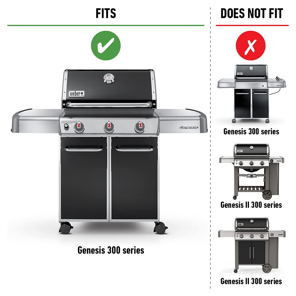 Durable stainless Weber flavorizer bars provide long-lasting performance for Genesis 300.