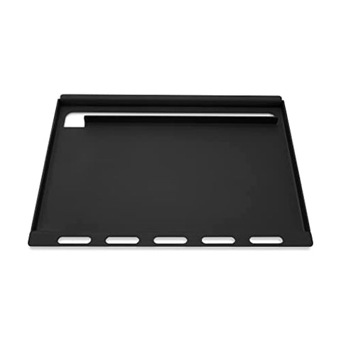 Weber full-size griddle on Spirit II 3-burner expands cooking space for fajitas and breakfast