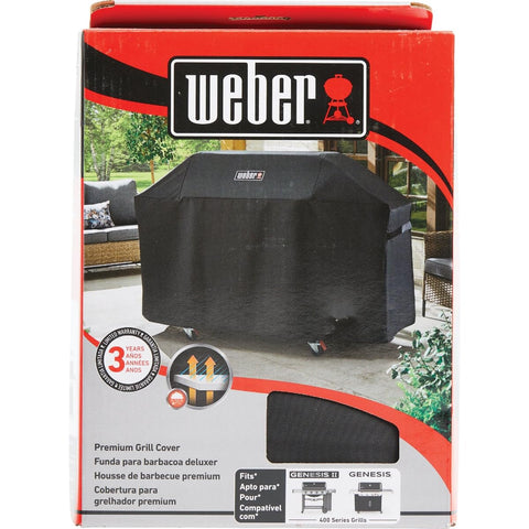 Weber Genesis 400 Series cover design enabling easy on-off use