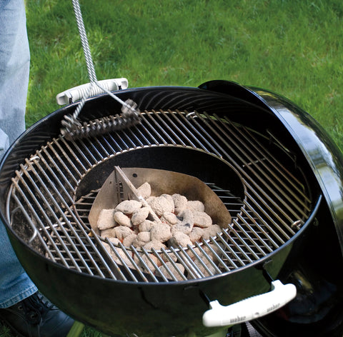Weber Gourmet Hinged Grate with Seared Grate accessory setup