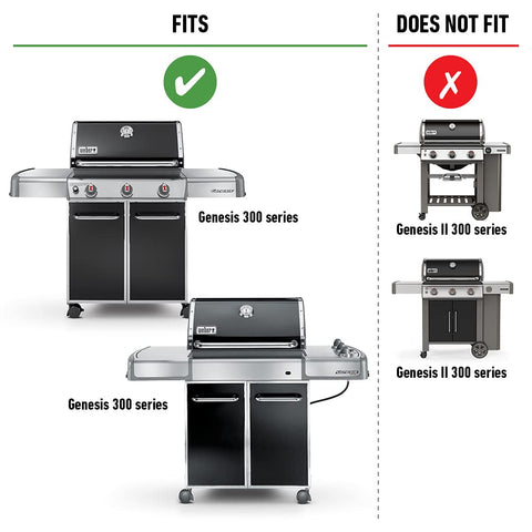 Weber grate surface close-up reveals distinct grill marks on food