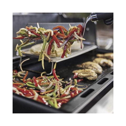 Weber grease-management design helps minimize spills while cooking on the grill surface