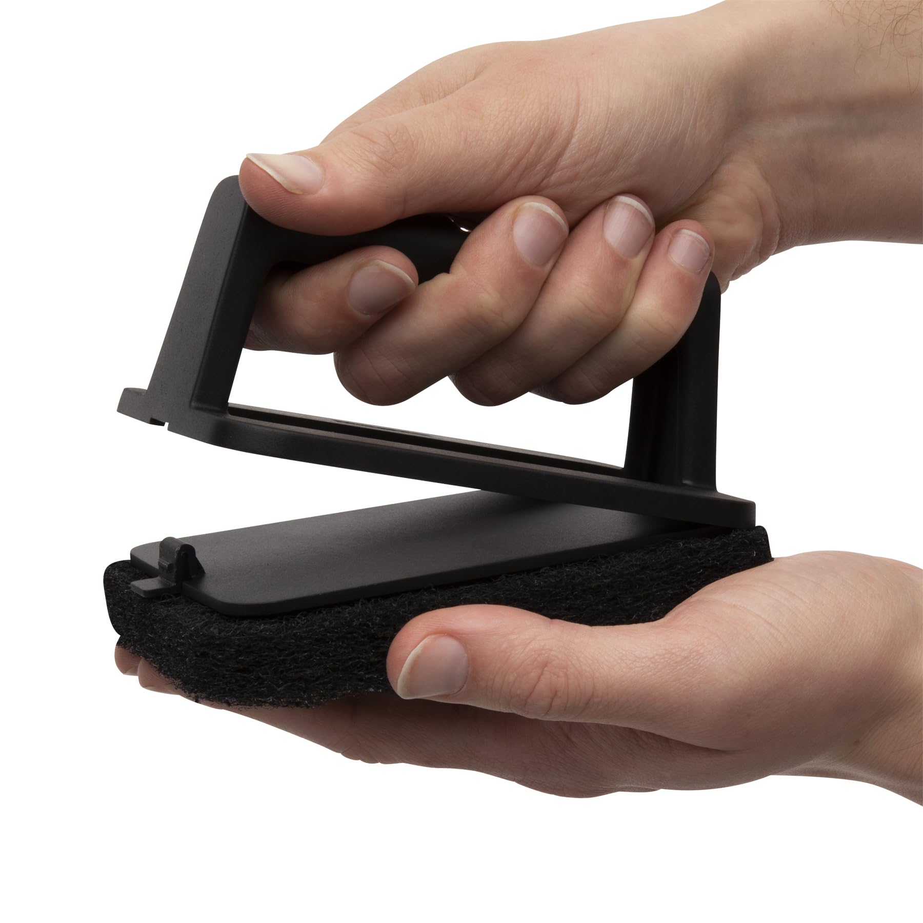 Weber griddle cleaning kit easy grip handle 2 secure attachment for quick cleaning.