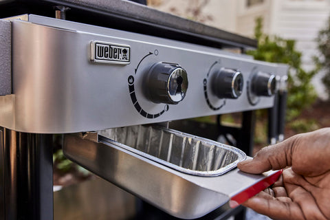 Weber Griddle 5-piece set shown for easy cleanup after cooking