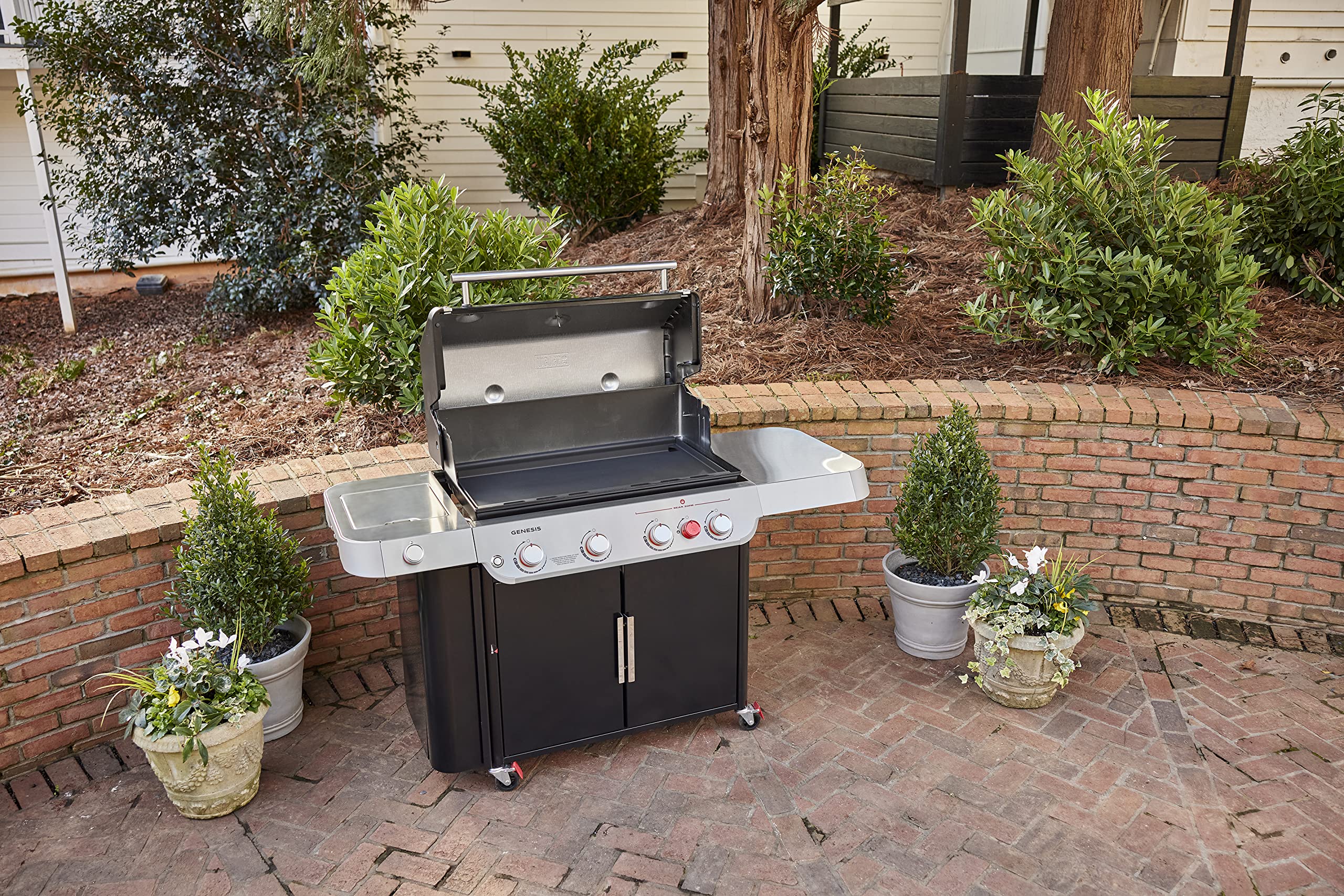 Weber griddle insert enables pancakes, eggs, fajitas, and vegetables on the grill