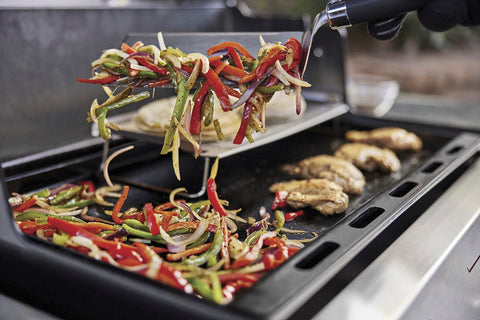 Weber griddle insert transforms Genesis grill surface into a versatile griddle