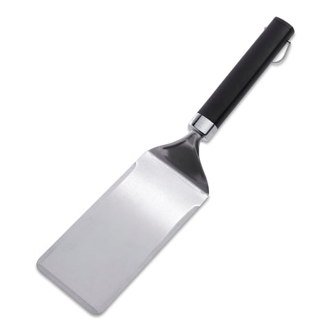 Weber Griddle Spatula with beveled edge enables easy slides under delicate foods