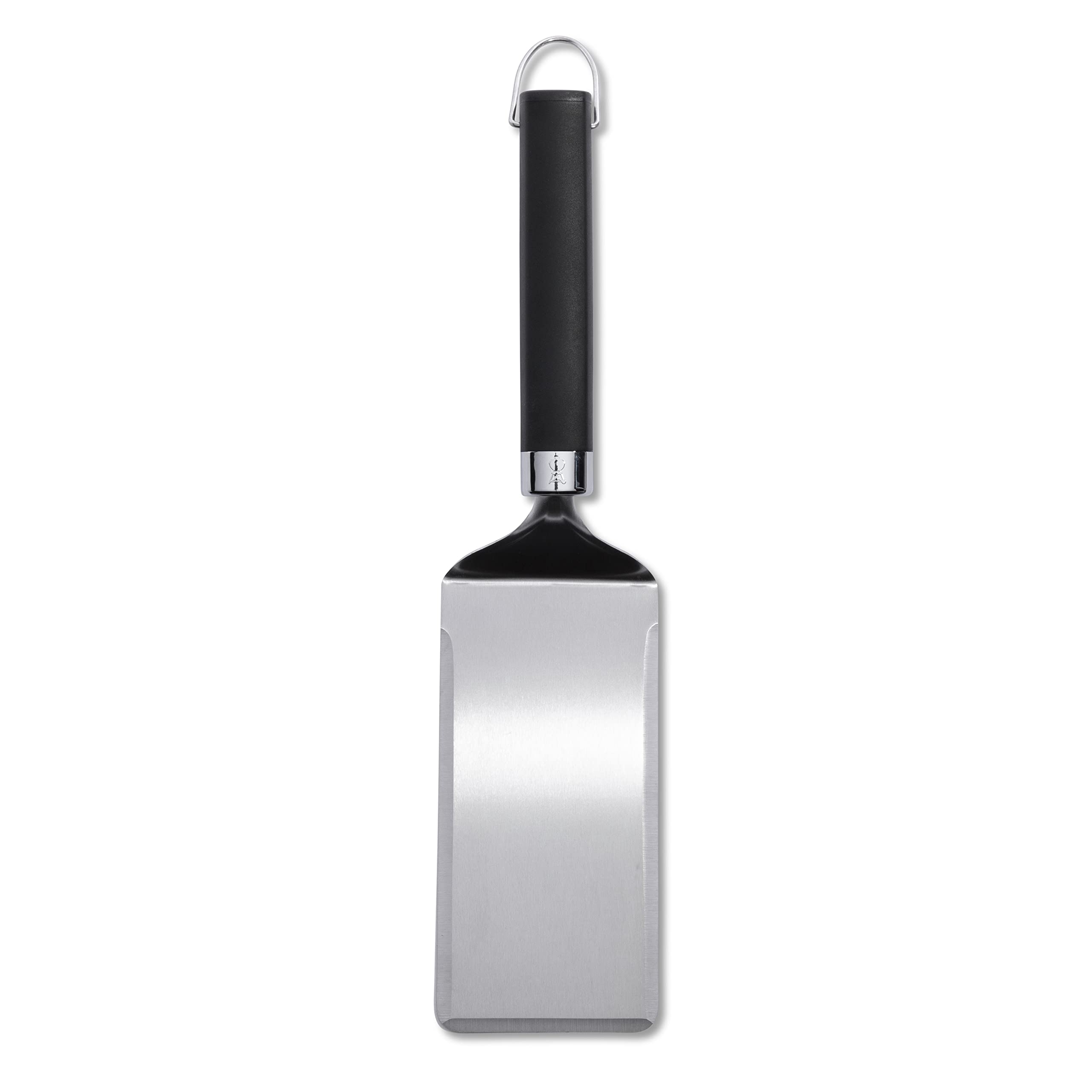 Weber Griddle Spatula elevated handle keeps hands away from heat and mess