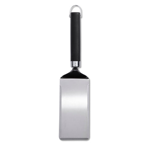 Weber Griddle Spatula elevated handle keeps hands away from heat and mess