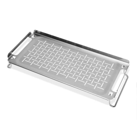 Weber Griddle Warming Rack stainless steel, dishwasher safe.