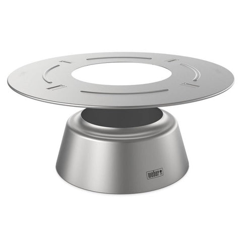 Weber Heat Controller on a 22-inch kettle with cone and diffuser for even cooking.