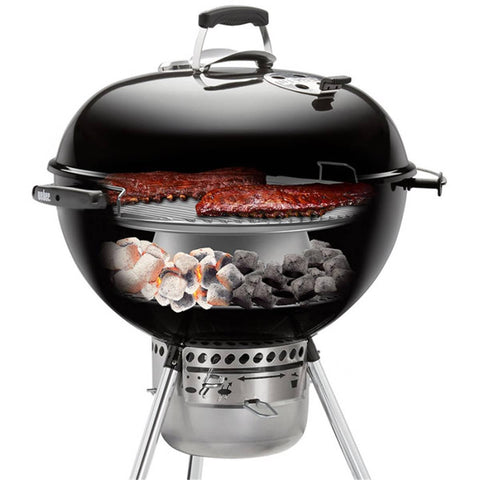 Weber Heat Controller diffuse ring expands indirect cooking space for larger foods.