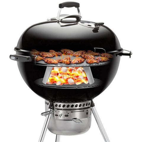 Weber Heat Controller enables direct high heat searing on a 22-inch kettle.
