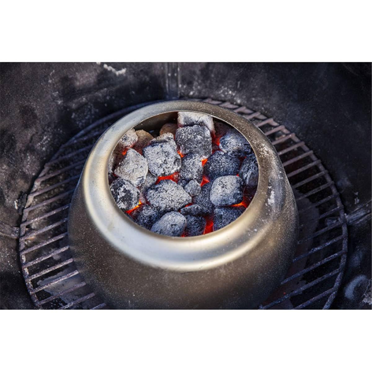 Weber Heat Controller includes a water pan to add moisture during long cooks.