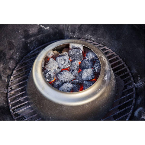Weber Heat Controller includes a water pan to add moisture during long cooks.