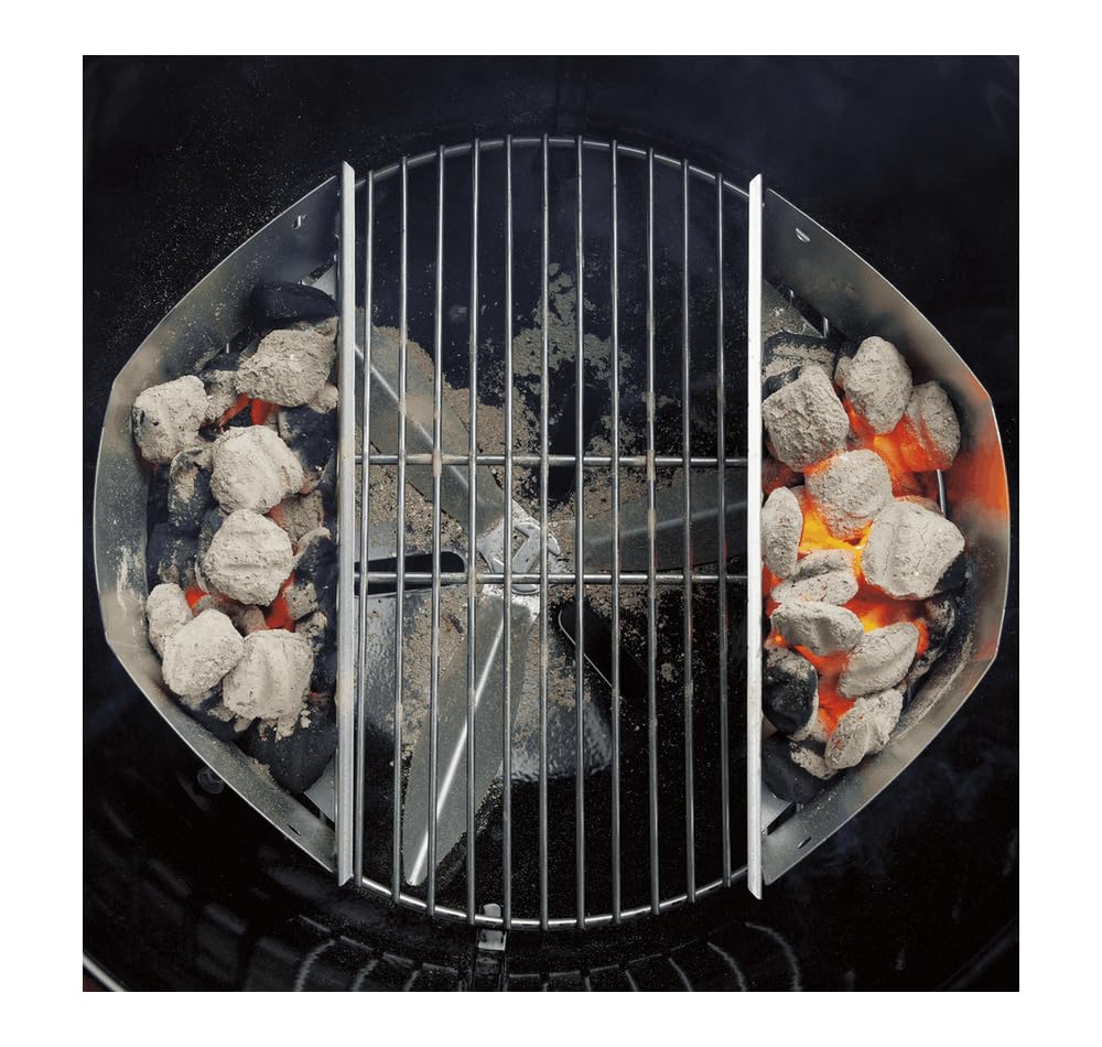 Heavy-duty plated steel construction showcases Weber's durable grill accessory.