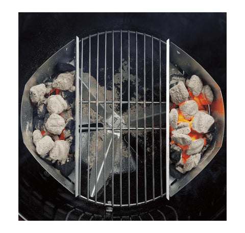 Heavy-duty plated steel construction showcases Weber's durable grill accessory.