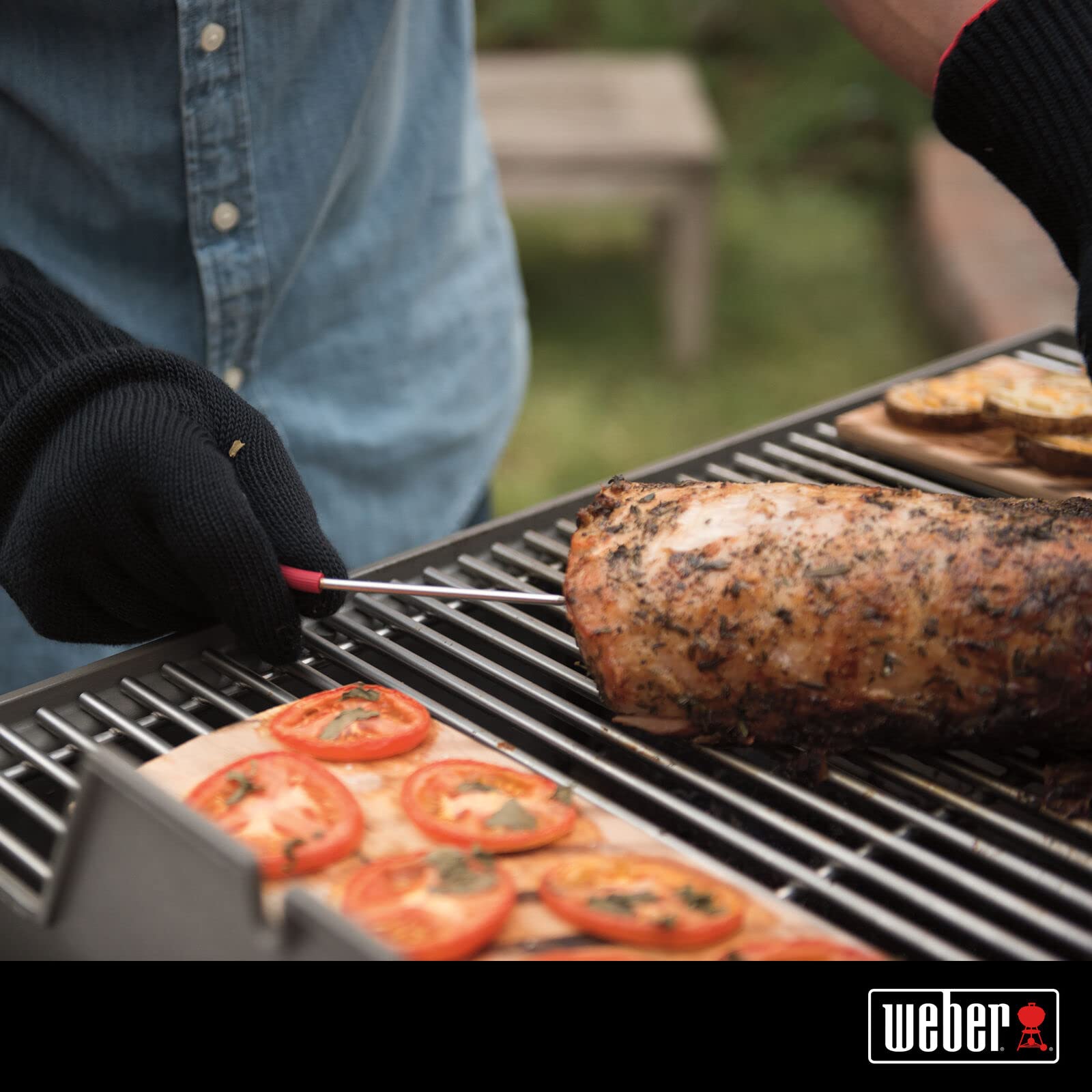 Weber iGrill Pro with color-coded sleeves for quick zone identification.